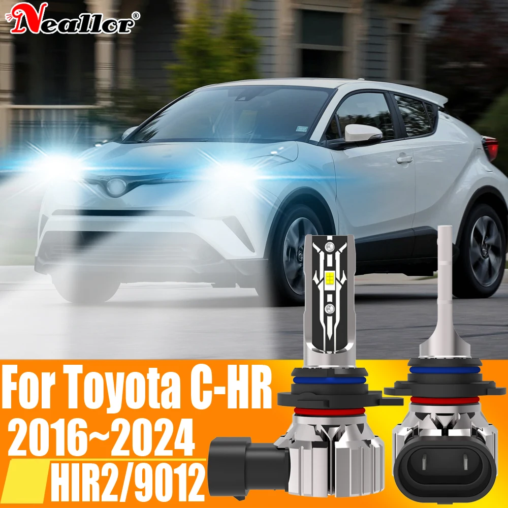 2pcs HIR2 9012 Led Headlight Canbus No Error Car Bulb High Power 6000K White Light Diode Lamp 12v 55w For Toyota Chr 2016~2024