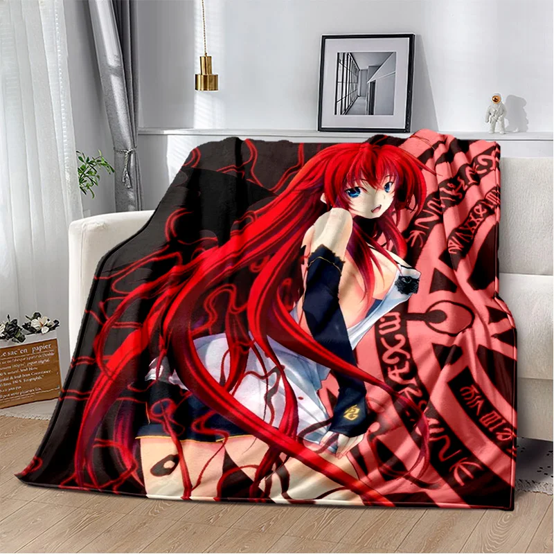 3D Sexy Girl High School DxD Anime Soft Plush Blanket,Flannel Blanket Throw Blanket for Living Room Bedroom Bed Sofa Picnic Kids