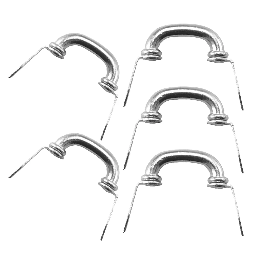 5 Pcs Mini Drawer Handle Dolls House Supply Miniature Handles for Crafts Knobs Supplies Dollhouse Decor Toy Room Hanging