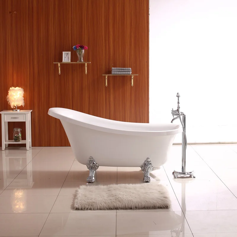 Free-standing acrylic bathtub European-style concubine tank hotel engineering bath wholesale