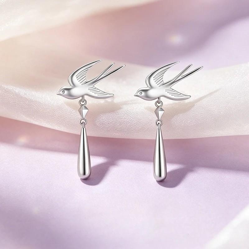 New Swallow Drops Earrings Girl Cute Animal Chinese Style China-Chic Earrings Women Fashion Jewelry Gift