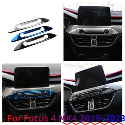 For Ford Focus 4 MK4 2019 - 2023 Central Control Knob Panel Cover Trims Sticker Stainless Steel Decorative Accessories