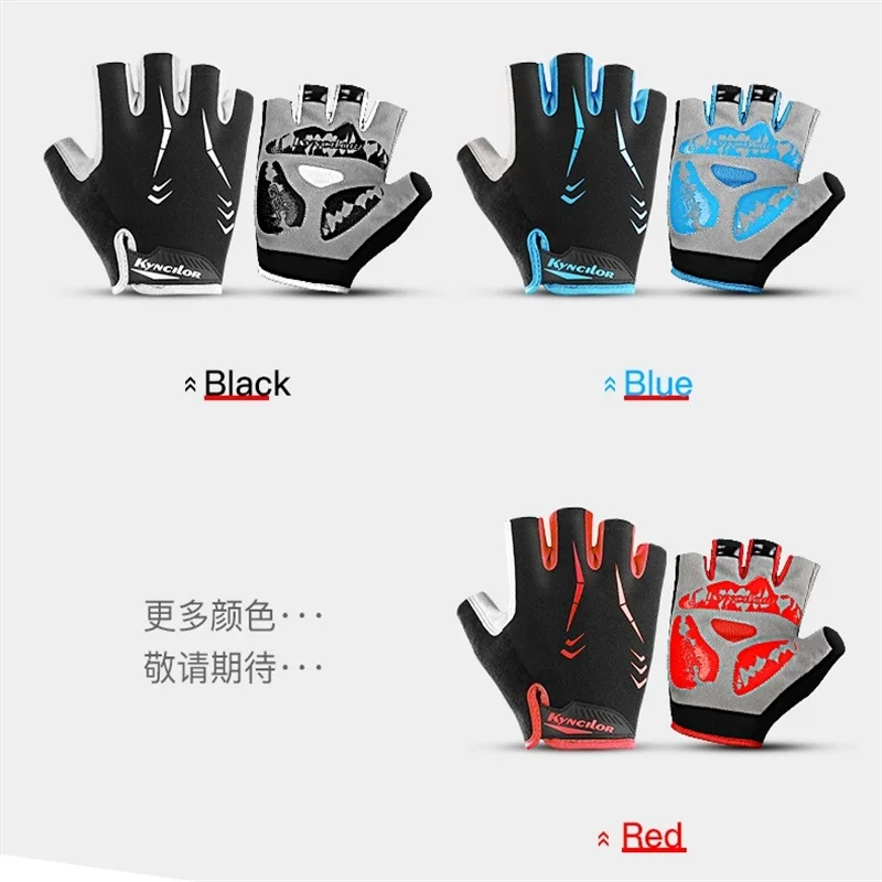 Men\'s cycling gloves Half Finger Breathable Anti Skid Gloves For Sports Riding Bicycle Guantes Shockproof Pads Cucling Gloves