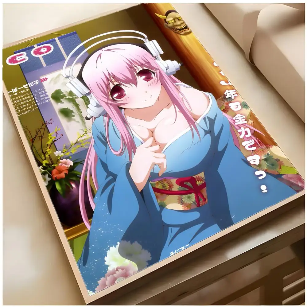 Niedlicher Anime-Charakter S-Super Sonico Poster Superior Home Space Pub Indoor Dekorative Kunst & Wohndekoration – Detail 27
