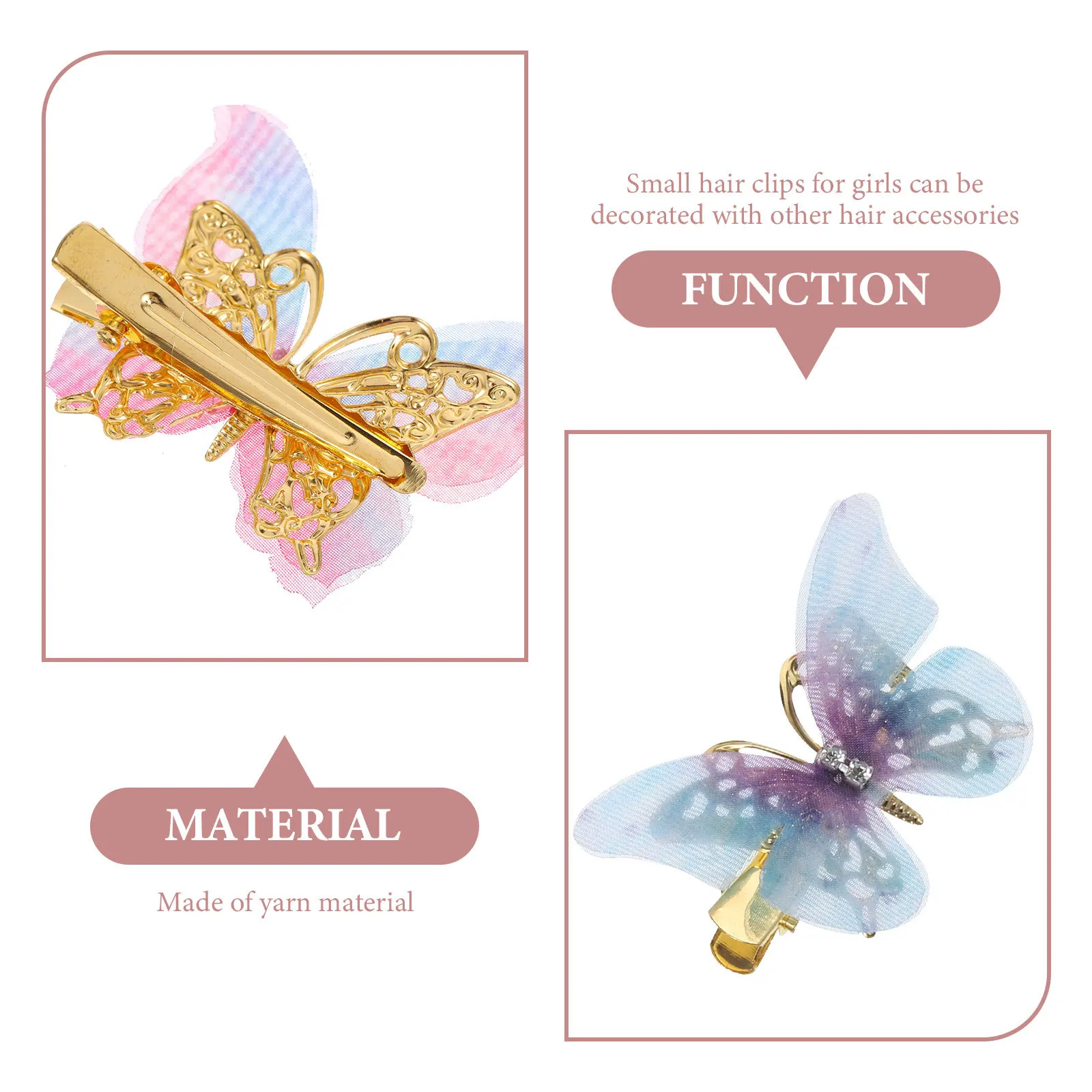 

10Pcs Butterfly Hair Clips Small Hairpins Hair Accessories for Girls Kids Birthday Baby Shower Girls Hairpin Womens Hairpin