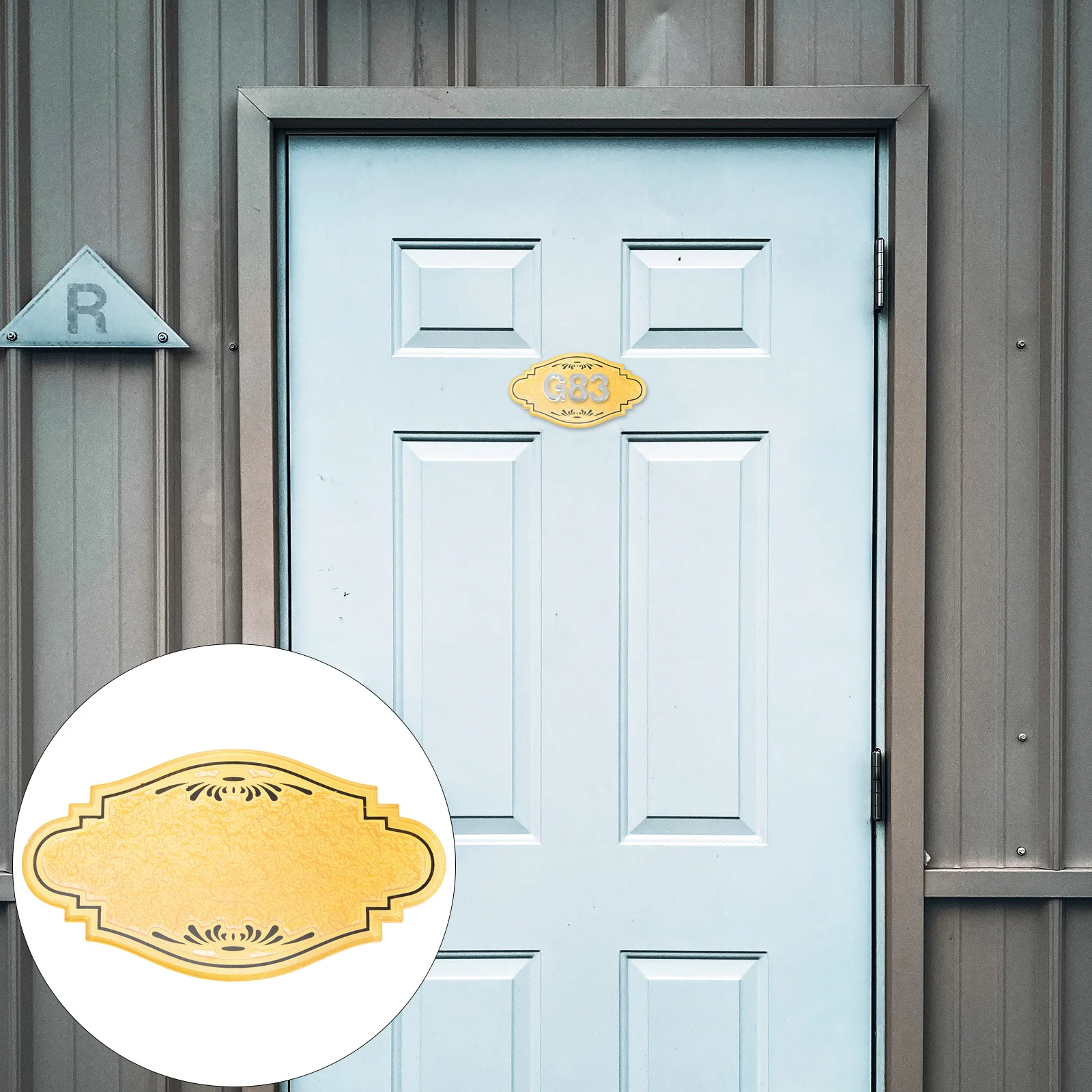 4 قطعة لوحة الباب النقش خمر براعة رائعة ثلاثية الأبعاد لافتة باب المنزل لبوابة غرفة الفندق ديكور