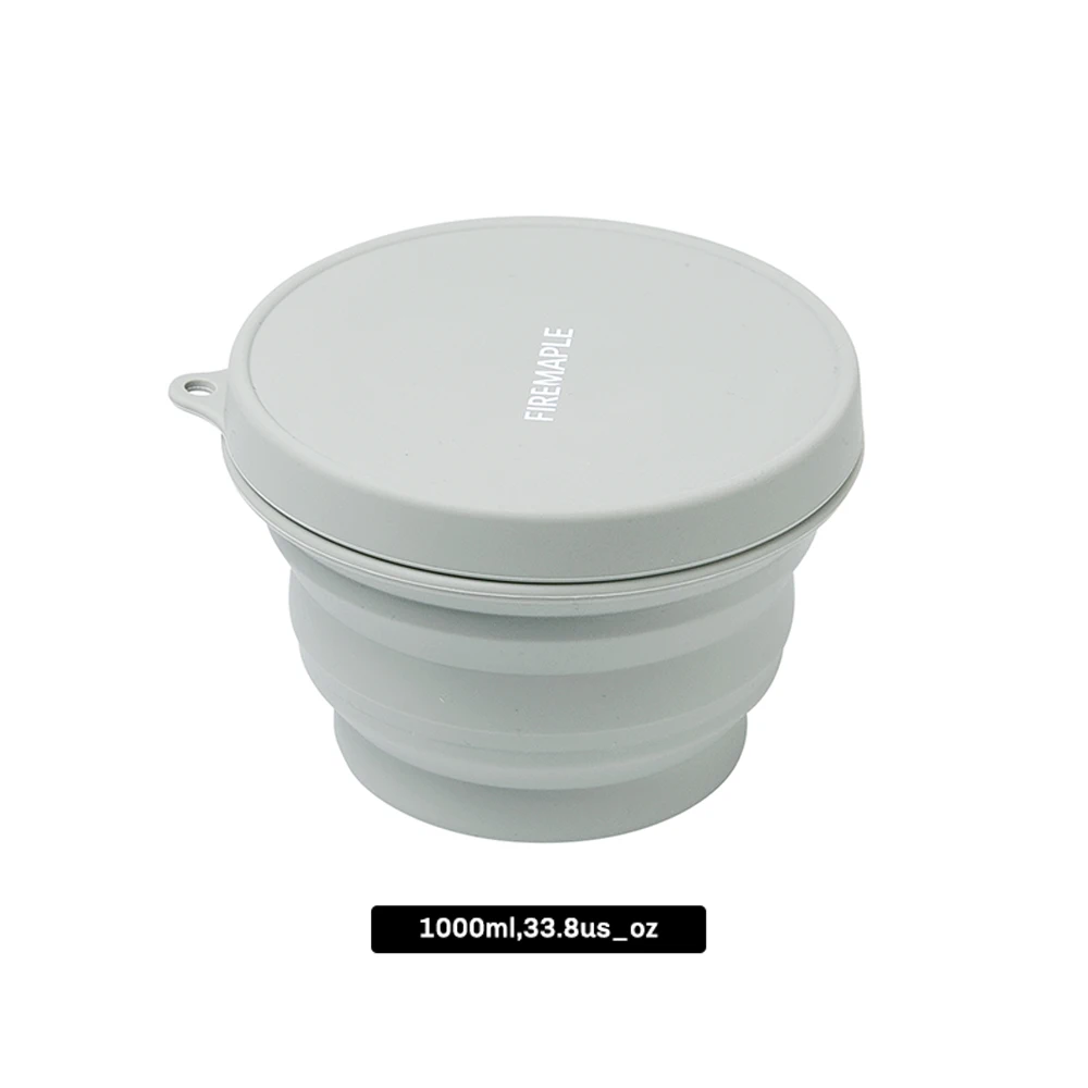 Brand-Maple Opvouwbare Siliconen Draagbare Kom Opvouwbare Servies Voor Outdoor Travel Camping Wandelen Bikepacking