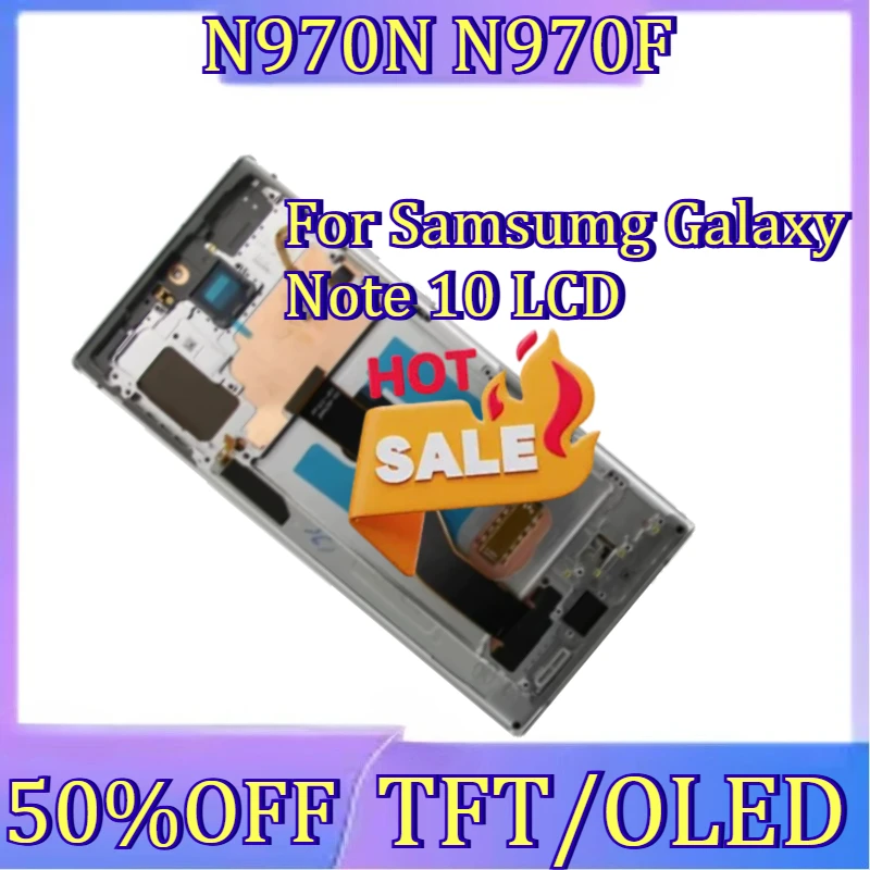 

For Samsumg Galaxy Note 10 Replacement New TFT/OLED For Samsung Note10 N970N N970F LCD Display Touch Screen Digitizer with Frame