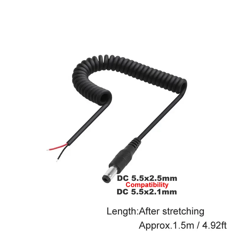 Type-C 2-pins Pigtail-kabel Verlengsnoer DC/USB/USB-C-stekker naar 2-pins kale draad Open uiteinde voor 5V-apparaten DIY Vervang reparatie - afbeelding 1