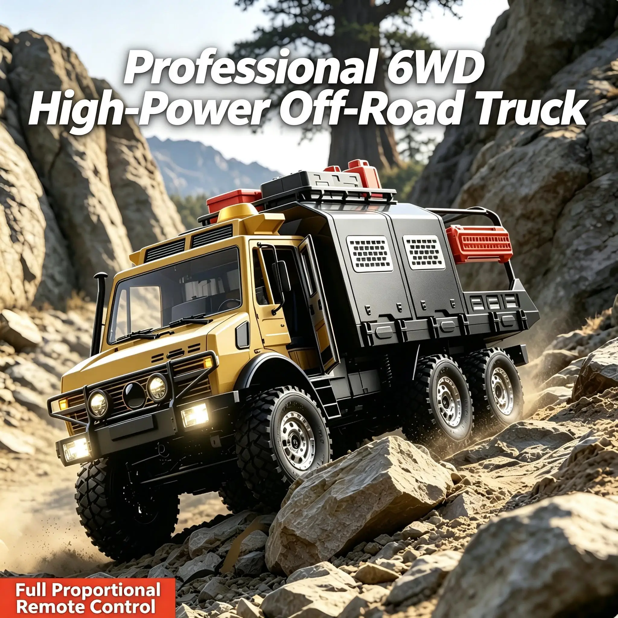 Austarhobby Model New Unimog RC Off-Road Truck, Cross Flagship Version, 1/10 Scale RC Simulation Full Proportional Toy Car