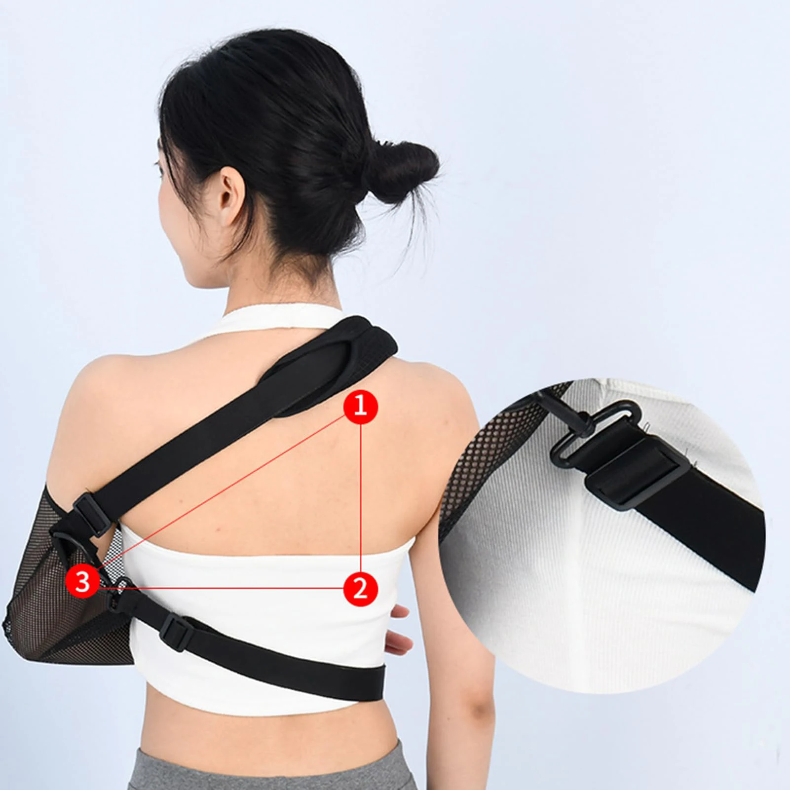 

Breathable Arm Sling Adjustable Support Strap Lightweight Immobilizer For Injury Shoulder Elbow Wrist Rotator Cuff Women And Men