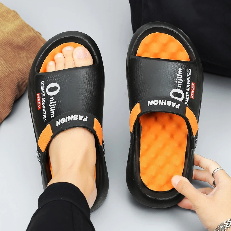 Mode Neue Männer Hausschuhe Indoor Outdoor Strand Sandalen Casual Schuhe Komfortable Massage Sohle Rutschen männer Sandalen Große Größe 46 47 – Detail 7