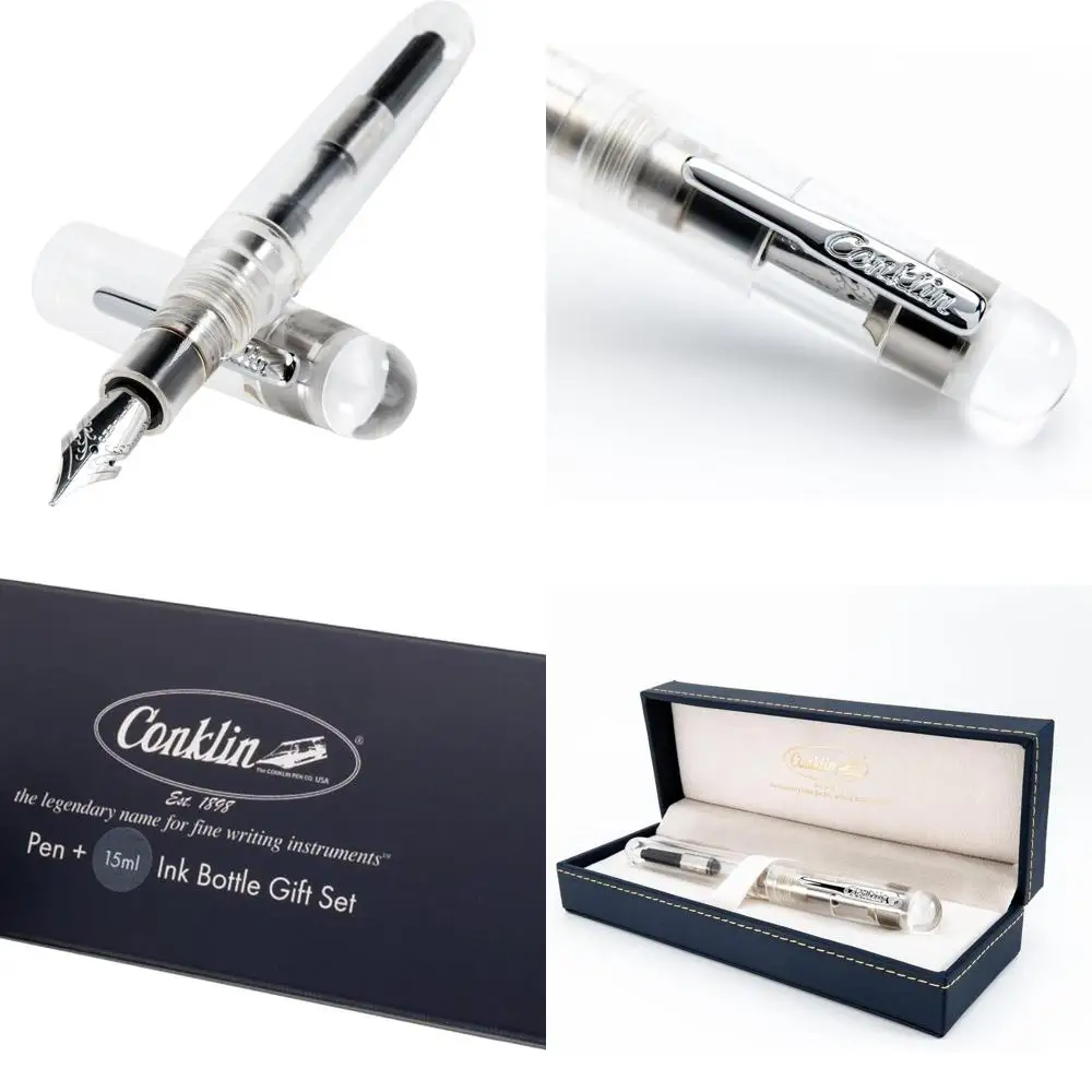 

Luxury Transparent Calligraphy Fountain Pen with Stub Nib - Includes 15ml Black Ink