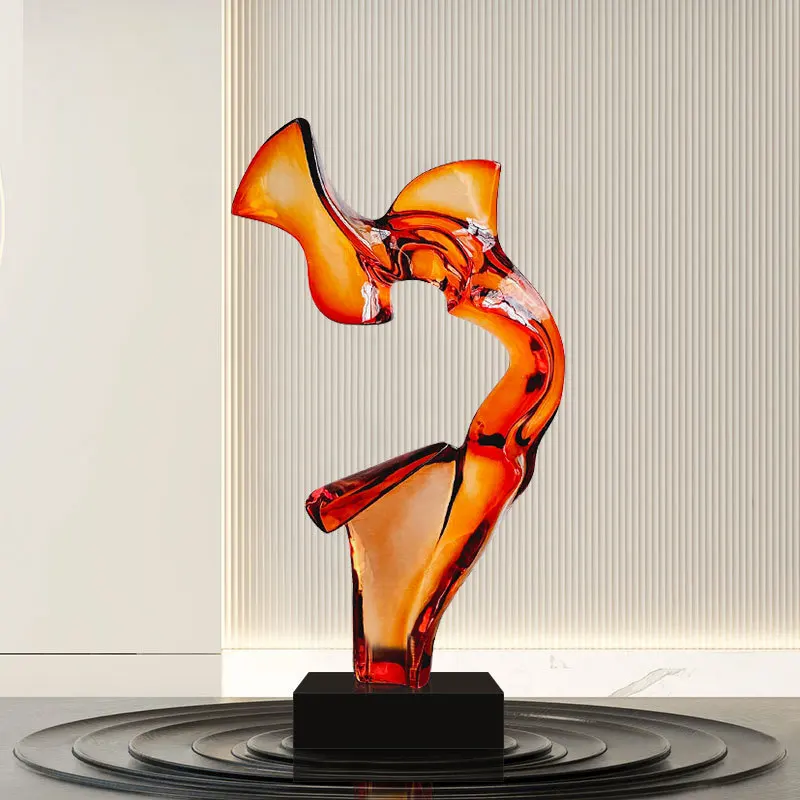 YJQ transparent resin ornament hotel model room sculpture entrance TV cabinet living room home