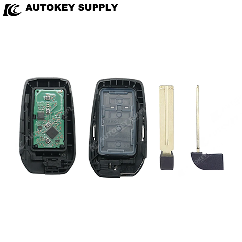 AutokeySupply AKTYS322 3+1 przyciski inteligentny klucz inteligentna obudowa pilota do Toyoty