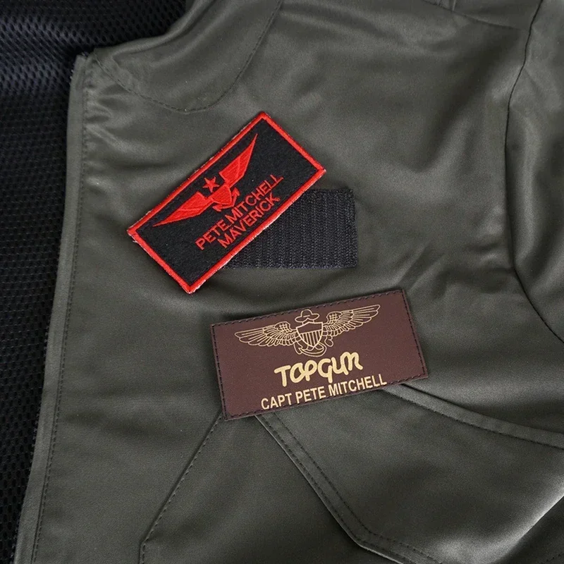 Film Top Gun Maverick Cosplay Kostuum Mannen Vrouwen Pilot Groene Jas Amerikaanse Luchtmacht Uniform Militaire Stijl Luchtvaart Jas #   1 #