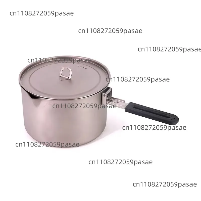 2800ml Titanium Foldable Handle Titanium Pot Backpacking Picnic Cookware Cooking Pot Tableware