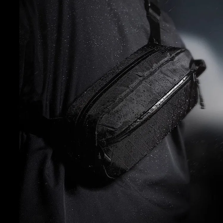 Casual Silver Crossbody Chest Bag - close-up view