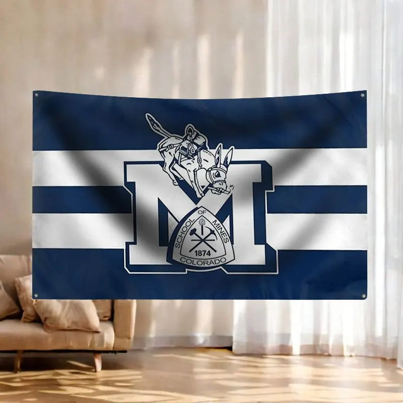 Official Colorado School of Mines Bears Flag Banner College Sports Decor University Football Tailgate NCAA Gift