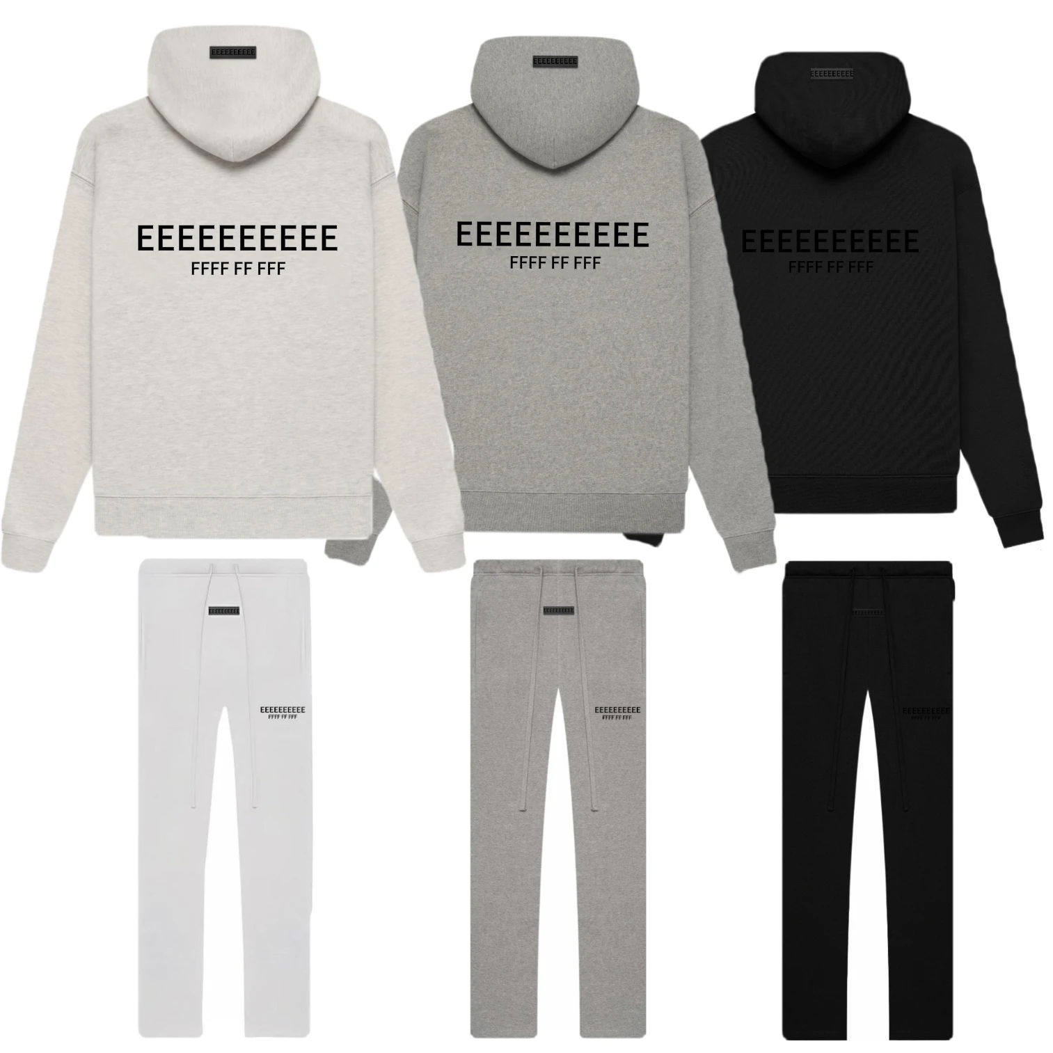 

Худи SS22 Luxe Flock Print - плотный американский пуловер с плюшевой подкладкой, однотонная уличная одежда для весны и осени