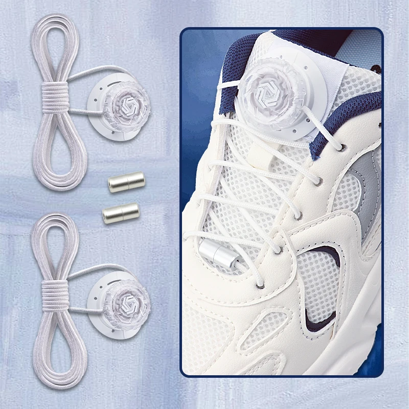 Automatic Shoelaces with Swivel Buckle Thick Rope Tennis Sneaker Shoelaces Easy Install No Ties Needed Shoe Accessories
