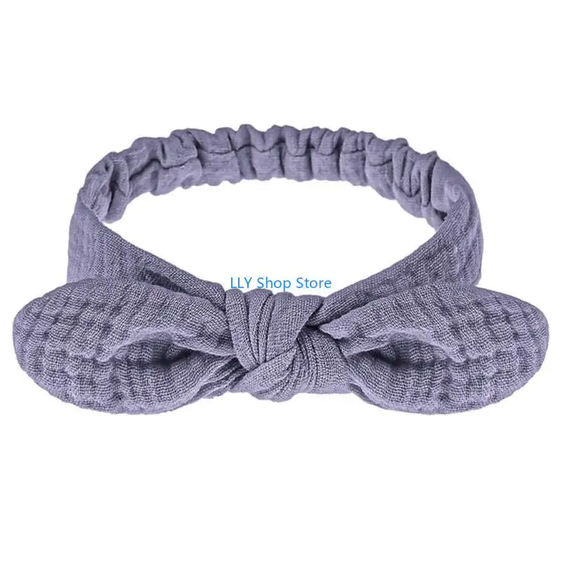 

T8UD Bows Headbands for Baby Solid Color Infant Headdress Fashion Baby Turban Hairband