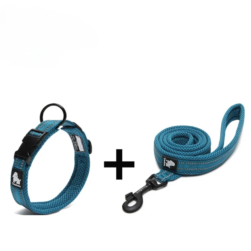 Dog Collar and Leash Set  Wholesale Personalized Reflective Dog Collars and Nylon Durable Pet Leash