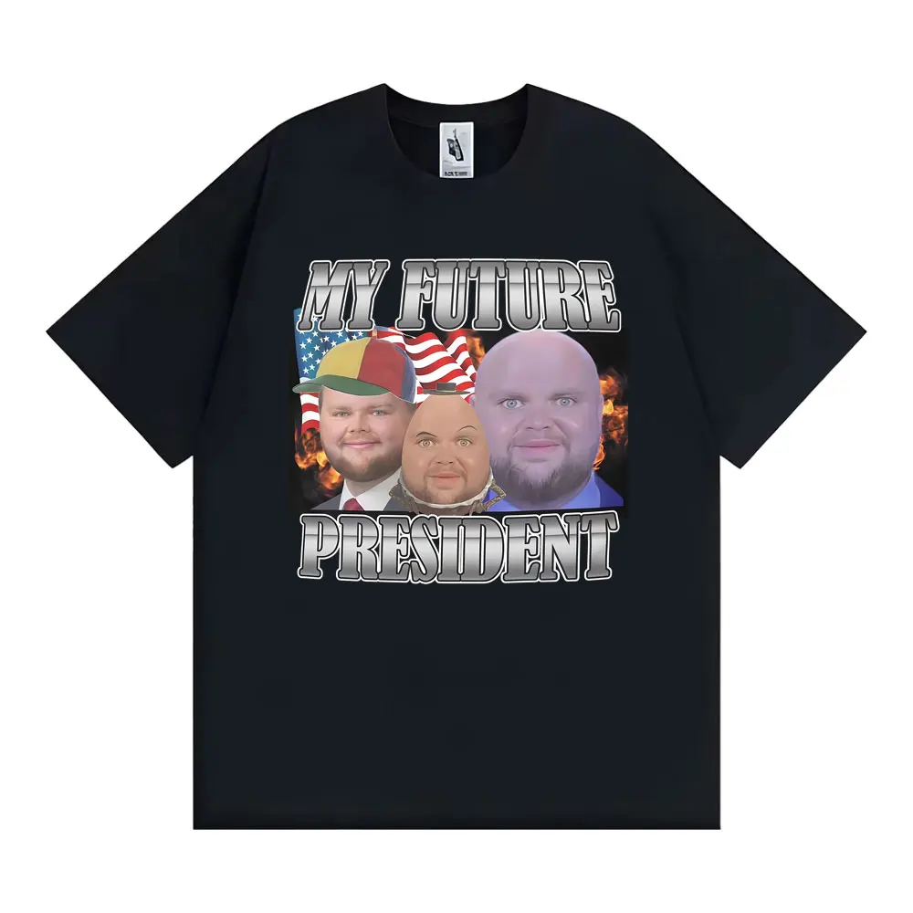Funny JD Vance Meme Viral Brainrot Graphic T-shirt Men's Clothing Hip Hop High Street Tee Shirt Casual Cotton Oversized T Shirts