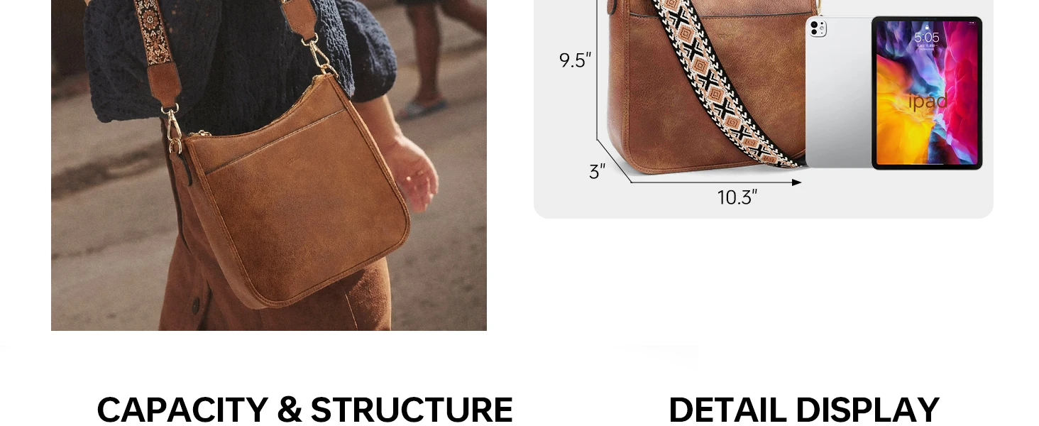 Gemiu Adjustable-Strap Shoulder Bag — product information 4