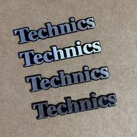 4X New Aluminum Sticker Car styling Stereo Speaker Badge emblem Sticker for Technic Speaker 46x9mm Car Accessories