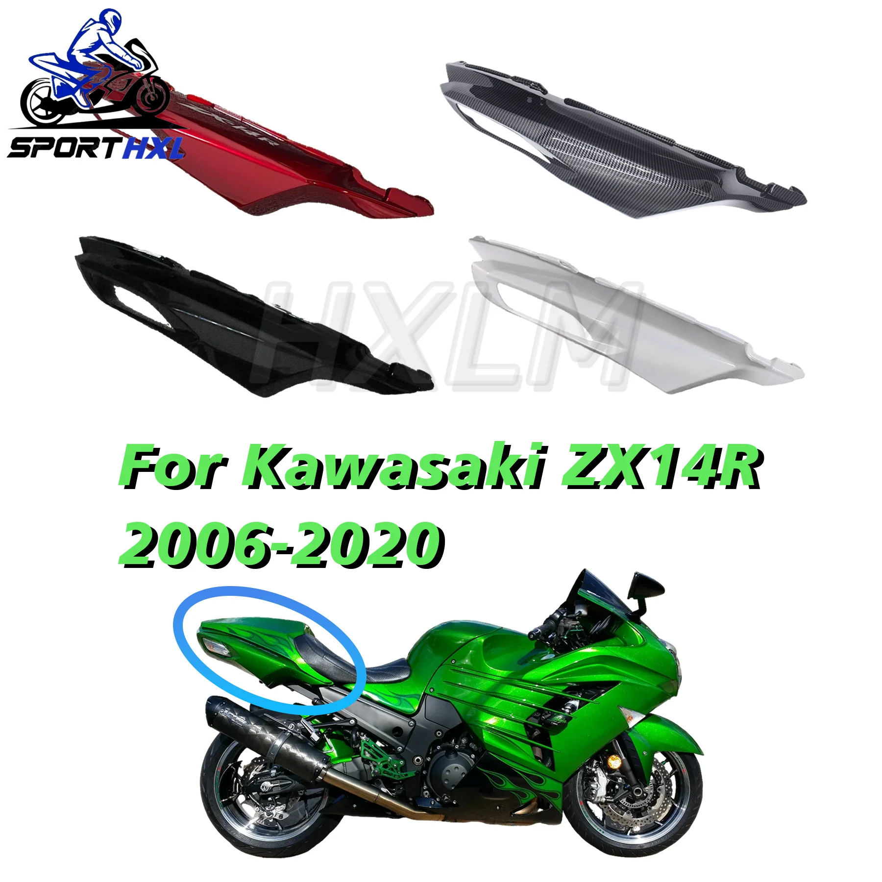 Racing Style Rear side cover Rear seat side cover Rear seat side fairing Injection Motorbike 06 10 15 20 For Kawasaki ZX14R 2006