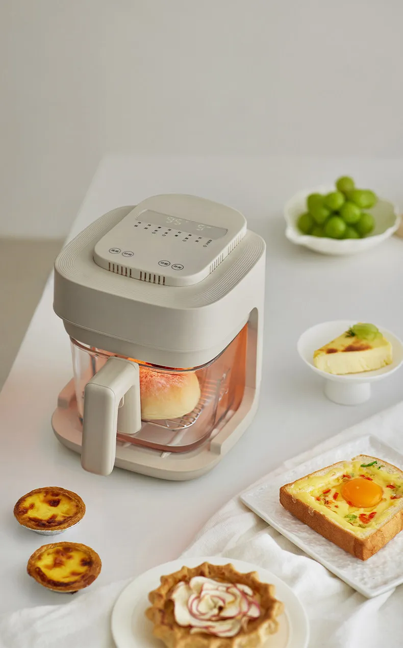 New Mini Household Air Fryer, Visible Glass Liner Electric Fryer, No Flip Multifunctional Cooking Machine view 5