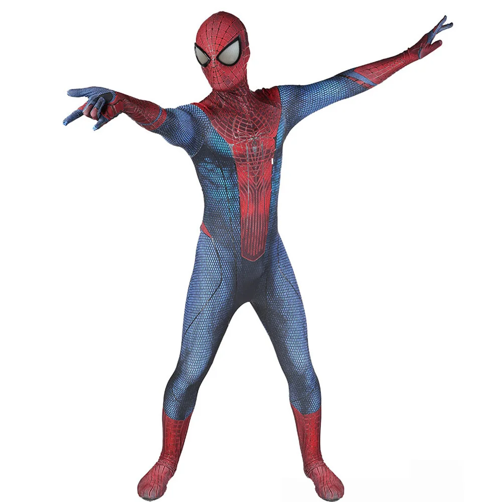 Geweldige Spiderman Jongens Kostuum Cosplay Originele 3d Gedrukt Spandex Superheld Kostuum Halloween Fullbody Zenzai Pak Volwassen Kinderen