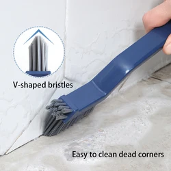 2-in-1Multifunction Bathroom Tile Floor Gap Cleaning Brush Window Groove Brush Convenient Corner Cleaner Household Cleaning Tool