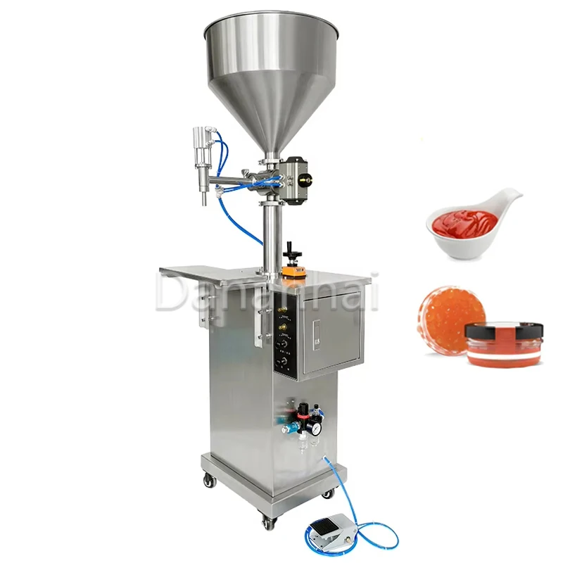 New Semi-Automatic Honey Paste Filling Machine, Multifunctional Small Paste Packaging Machine