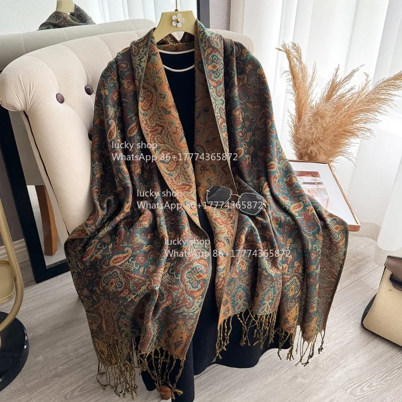 Headscarf Tassel Printed Scarf Shawl Long Scarf
