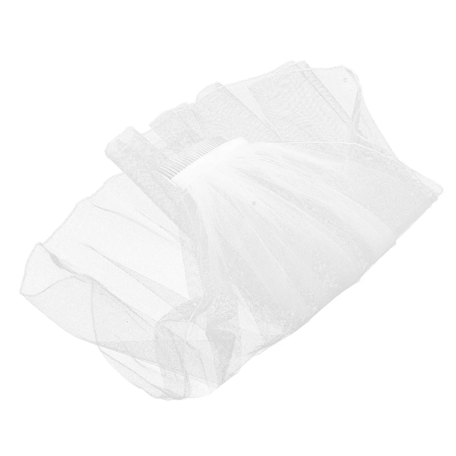 Wedding Bridal Veil – Short Tulle Embroidered Headwear for Bride & Wedding Decor