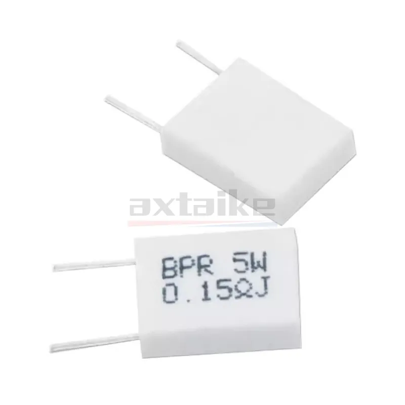 Résistance en ciment céramique non inductive, BPR, MPR, SLR, 5W, 0,01 R-0,5 R, 0,05 R, 0,1 R, 0,15 R, 0,22 R, 0,25 R, 0,33 R, 0,47 R, Ohm Ω, 5 pièces