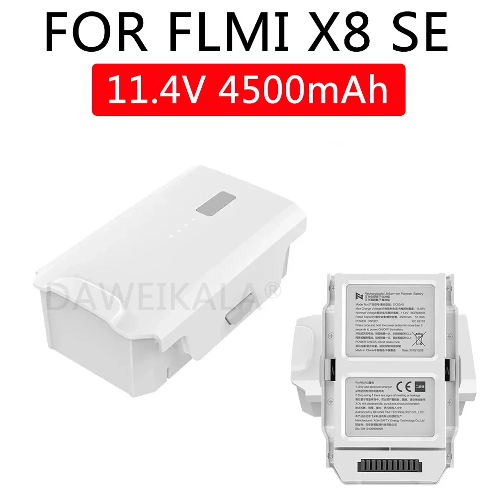 

For FIMI X8 SE Drone Battery X8 SE Smart RC Quadcopter Spare Parts Battery 11.4V 4500mAh Replacement Spare Part battery