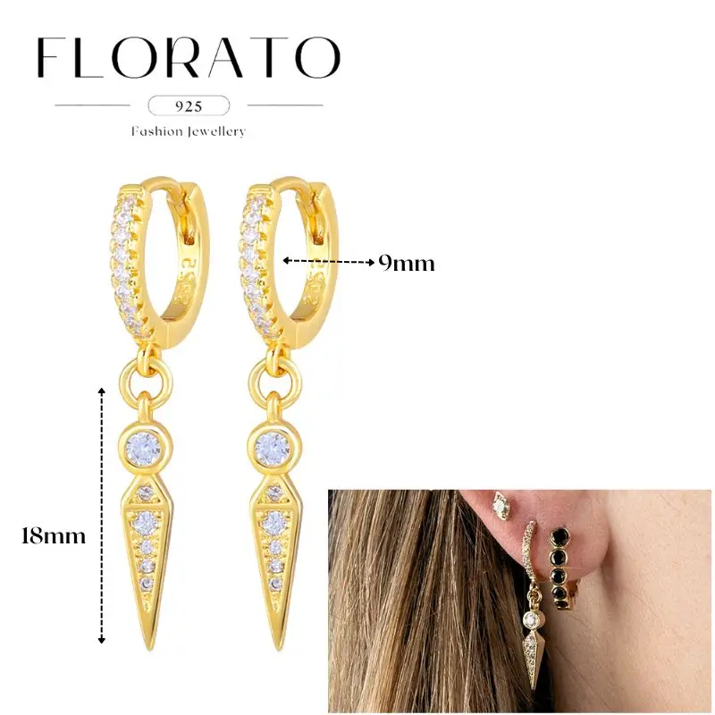 Women's 925 Sterling Silver Evil Eye Zircon Earrings