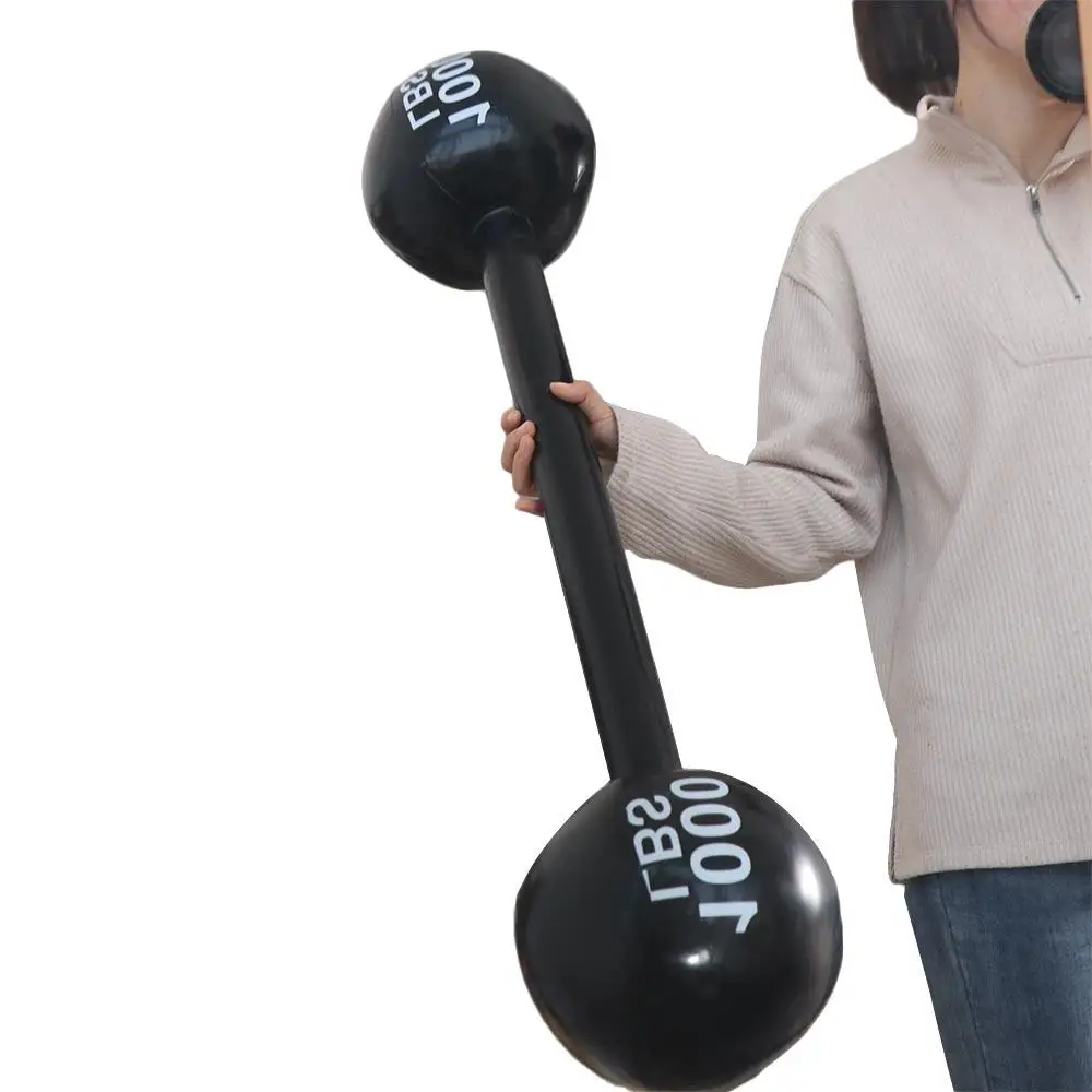 Decoratie Spel Rekwisieten Opblaasbaar Speelgoed Opblaasbaar Barbell Speelgoed Verdikt Sport Speelgoed Opblaasbare Ballon Fitness Halter Speelgoed