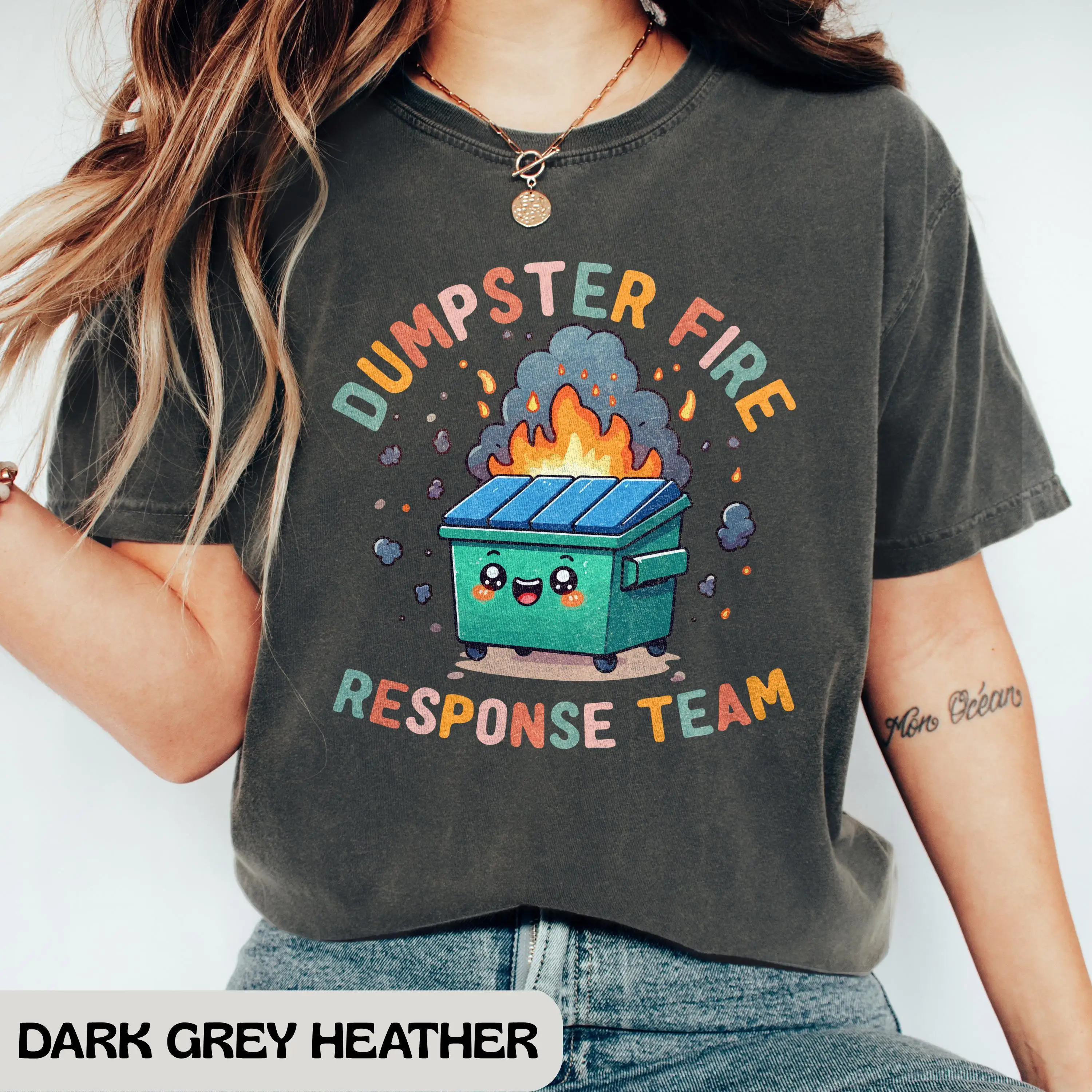 Dumpster Fire Response Team Shirt, Chaos Funny Meme Tee,  Employee Office Work Humor Gift for Coworker