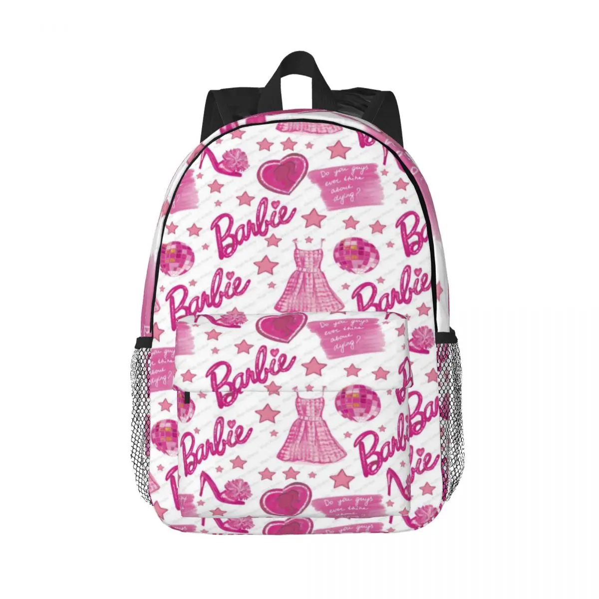 Barbie-mochila escolar informal ligera con estampado para la escuela, compras al aire libre, oficina, 15 pulgadas