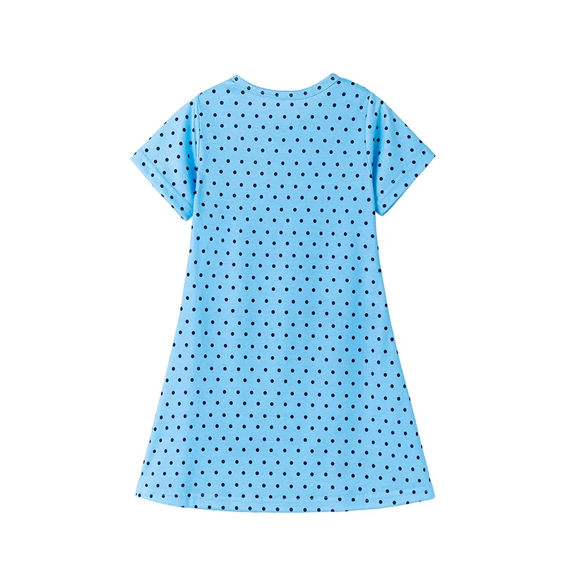 Jumping Meters 2-7T Polyester Summer Princess Baby Girls Dresses Animals Print Dots Party Birthday Kids Short Sleeve Frocks