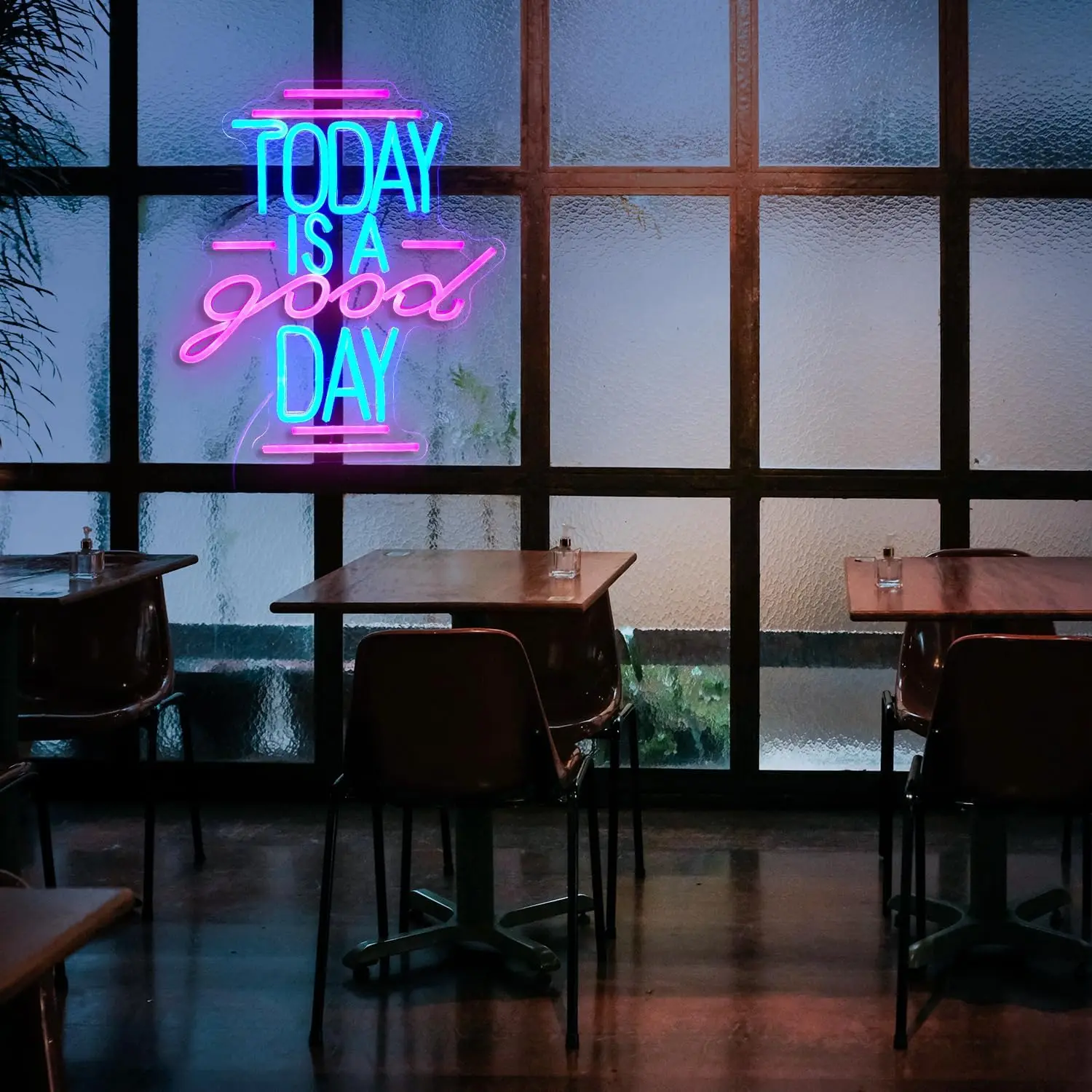 오늘은 좋은 날입니다 LED 네온 불빛 벽 거실 파티 커피 숍 사무실 바 장식 생일 선물에 대한 디 밍이 가능한 네온 사인