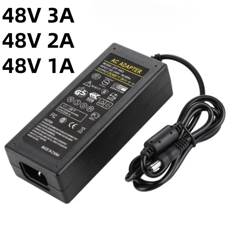 

AC POWER SOURCE DC 48V1A 48V2A 48V3A CURRENT ADAPTER 48 VOLTS 48W 96W 144W Power Supply 5.5*2.5mm