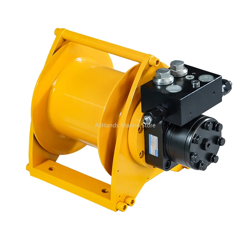 10-Ton Hydraulic Winch With Manual Drum Lock Steel Wire Rope Guide For Boat Cranes Auto For Ship Anchor Release Quick Release