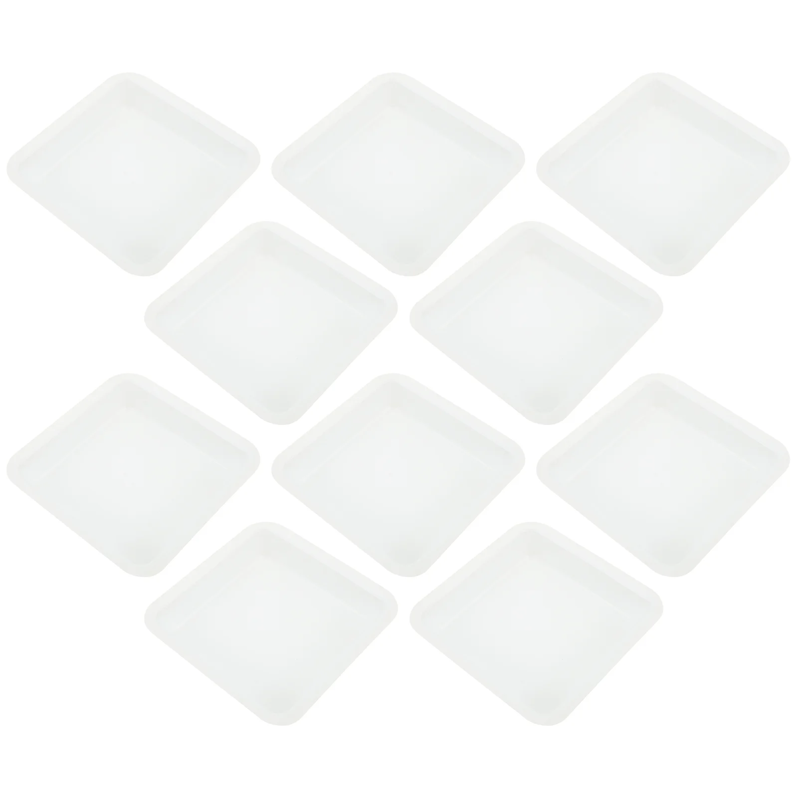 10 Pcs Weighing Boat Dishes Boats Labs Square Plastic Trays Metal Anti-Static Plates