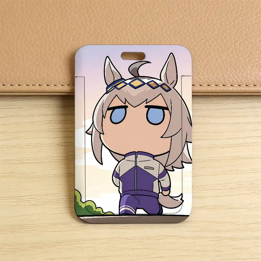 Game U-Umamusume Pretty Derby K Kunststoff-Schiebeabdeckung Schlüsselband Arbeitsausweis-Tasche Bus Studenten-Foto-Idol-Ausweishalter Mitarbeiter – Detail 10