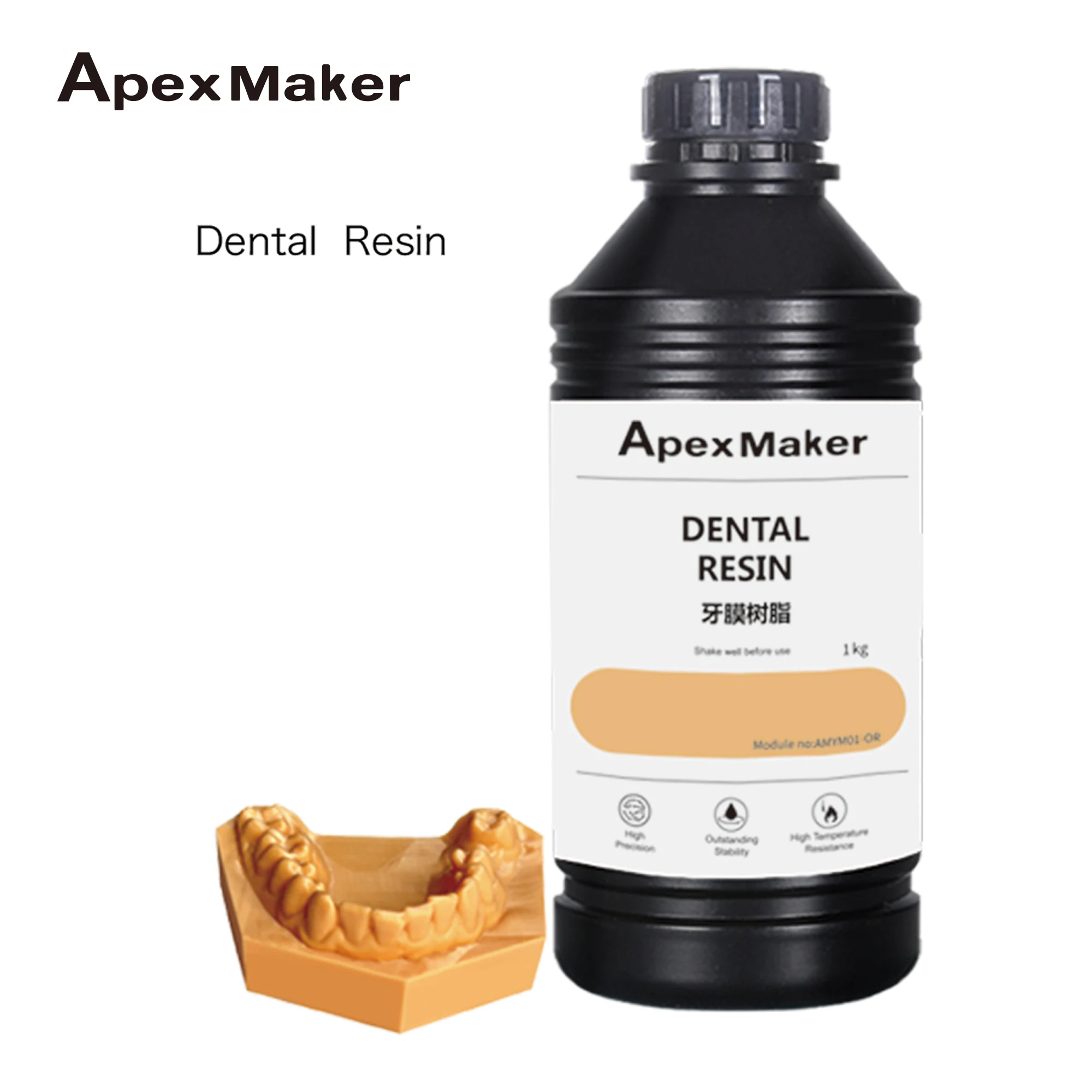 

ApexMaker Dental 3D Printer Resin 1KG High Precision Toughness 3D Printer Resin UV High Elongation Photopolymer Resin